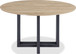 Ceo - Wood Pattern Round Sintered Stone Dining Table - Gunmetal And Washed Oak