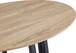 Ceo - Wood Pattern Round Sintered Stone Dining Table - Gunmetal And Washed Oak