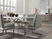 Coral - Synthetic Leather Upholstered Dining Chair (Set of 2) - Carrara / Stainless Steel