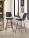 Crossroads - Vinson Modern Swivel Bar Stool (Set of 2) - Cobalt