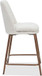 Crossroads 2.0 - Wyatt Upholstered Counter Stool (Set of 2) - Ricotta Boucle And Bronze Metal
