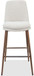 Crossroads 2.0 - Wyatt Upholstered Bar Stool (Set of 2) - Ricotta Boucle And Bronze Metal