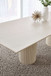 Crossroads 2.0 - Cannon Stone Top Double Pedestal Extension Dining Table With Wood Base - Ivory