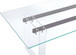 Crossroads 2.0 - Moorea Double Pedestal Rectangular Dining Table - Clear Acrylic, Glass And Bronze Metal