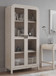Drake - Glass Door Wooden Bookcase - Sugar