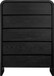 Elora - Five Drawer Chest - Jet Black Ash