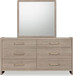 Gardenia - Six Drawer Oak Wood Dresser - Chai