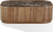 Juba - Natural Marble And Walnut Coffee Table With Casters - Mongoose