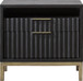 Kentfield - Solid Wood Two Drawer Nightstand - Black Drifted Oak