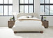Afra - Chenille Upholstered Wood Leg Platform Bed