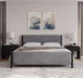Elora - Wood And Velvet Upholstered Bed
