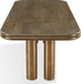 Mataranka - Rectangular Dining Table - Bistre And Brushed Golden Stainless Steel