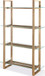 One - Modern Coastal Glass Solid Wood Shelf Bookcase - Bisque
