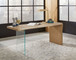 One - Modern Coastal Writing Desk - White Oak And Glass