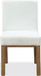 One - Modern Coastal Upholstered Dining Side Chair (Set of 2) - White Pearl And Bisque