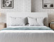 One - Queen Upholstered Modern Headboard - Pearl