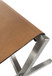 One - Modern Coastal Director's Style Leather Bench - Cognac And Brushed Stainless Steel