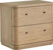Penny - Two Drawer White Ash Nightstand - Buff Cream