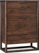 Sol - Five Drawer Acacia Wood Chest - Brown Spice