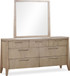 Sumire - Seven Drawer Ash Wood Dresser - Ginger