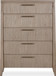 Sumire - Five Drawer Ash Wood Chest - Ginger