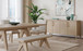 Sumire - Four Door Ash Wood Sideboard - Ginger