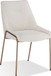 Sunrise - Cyrus Upholstered Dining Chair (Set of 2) - Cottage Cheese Boucle And Brushed Bronze Metal