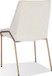 Sunrise - Cyrus Upholstered Dining Chair (Set of 2) - Cottage Cheese Boucle And Brushed Bronze Metal