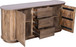 Sunrise - Liyana Solid Wood Three Drawer Two Door Sideboard - Natural Tan