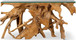 One - Solid Teak Root Glass Top Table