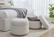 Virgil Off-White - Upholstered Storage Ottoman - Ricotta Boucle (2026)