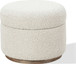 Virgil Off-White - Upholstered Storage Ottoman - Ricotta Boucle (2026)