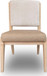 Zinnia - Upholstered Dining Chair (Set of 2) - White Sand, Buttermilk Leather And Dune Chenille