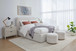 Virgil Off-White - Upholstered Platform Bed