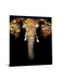 Floating Tempered Glass With Foil Elephant - Dark Gray