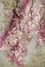 Hand Painted Textured Canvas Flowering Branch - Pink