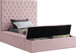 Bliss Pink Velvet Twin Bed