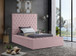 Bliss Pink Velvet Twin Bed