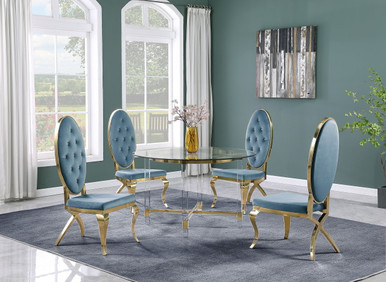 Remi Dining Room Set in Velvet