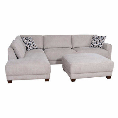Raylin Fabric Sectional With Ottoman