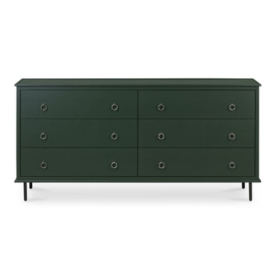 Reagan 6 Drawer Dresser Deep Green Kassa Mall Home Furniture