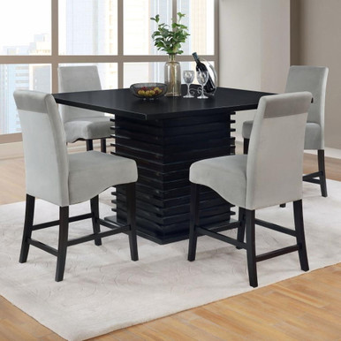 Stanton - 5 Piece Square Counter Height Dining Table Set - Gray - Kassa ...