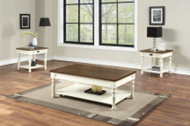 Joanna - 3 Piece Table Set (2 End & Coffee Tables) - White - Kassa Mall ...