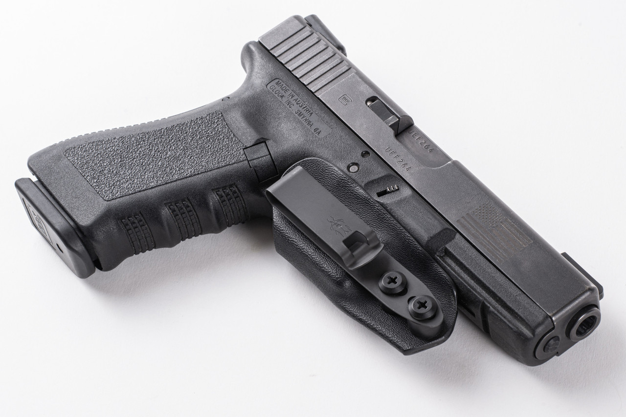 Fondina Kydex IWB Per Ruger SR9 E SR40 – Trasporto Nascosto, Regolabile, Mano Destra, Colore Nero