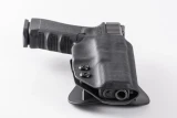 Paddle Holster for Glock 23 Gen 5, custom Kydex — rear view with belt loops