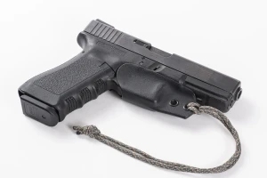 Trigger Guard Holster for Glock 26 Quick Ship — rear view with belt clip 