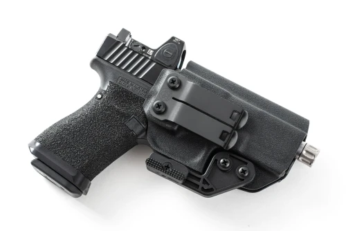 IWB Holster for Glock 19, custom Kydex — front view