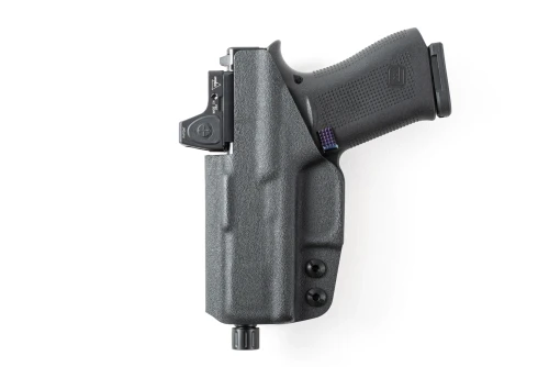 IWB Holster for Glock 43X — muzzle and sweat-guard detail