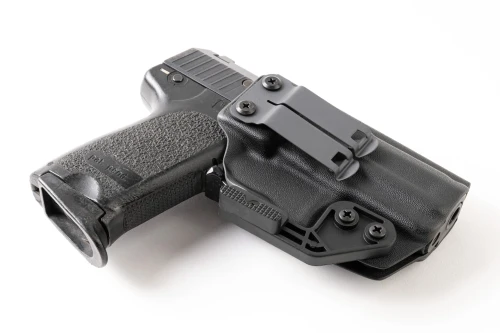 HK USP-9 Compact IWB Holster — rear view with belt clip