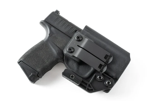 Springfield Hellcat IWB Holster, custom Kydex — front view